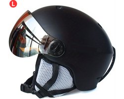 Livano Skihelm - Met Vizier - Ski Gadgets - Dames - Heren - Wintersport - Ski - Zwart - Maat L