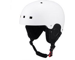 LIVLOV Skihelm -Skihelm Dames - Dubbele Boord Skihelmen - Warme Skihelmen - Fietshelmen in de Winter - Unisex - Maat L（59-61CM）- Wit