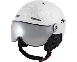 OSBE Skihelm Aire Visor White Carbon Look 54-58 cm