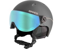 Sinner Titan Visor skihelm - Mat Donkergrijs - 63-64 cm