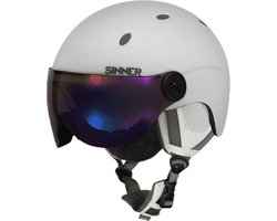 Sinner Titan Visor Skihelm - Wintersport - Mat wit - Maat S