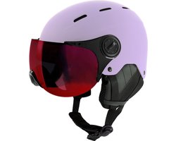 SINNER - TYPHOON VISOR SKIHELM - Mat Licht paars - Unisex - Maat 53