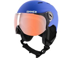 SINNER - TYPHOON VISOR SKIHELM - Mat Zeeblauw - Unisex - Maat 53