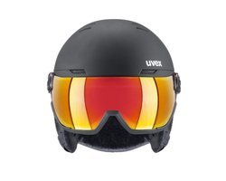 Skihelm - Uvex Visor Junior Zwart