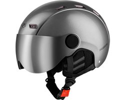 SQIWI Passion - Skihelm met Vizier - Ski helm Heren Dames (unisex) - L/XL - Titanium Skihelm - Gratis helmtas voor skihelmen - Skihelm met bril - Verstelbaar