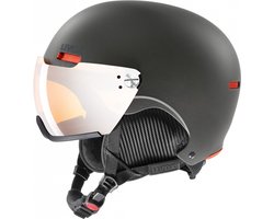 Uvex HLMT 500 Visor skihelm met vizier - zwart/oranje - maat 55-59 cm