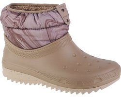 Crocs Classic Neo Puff Shorty Boot 207311-195, Vrouwen, Bruin, Sneeuw laarzen, maat: 37/38