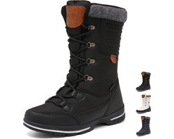 Geweo Snowboots Dames - Sneeuwlaarzen - Waterdicht - Winterlaarzen - Wandelschoenen - Zwart - Maat 38