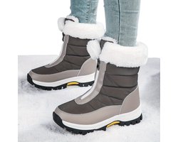 Livano Sneeuwboots - Sneeuwschoenen Wintersport - Dames Snowboots - Ski Gadgets - Maat 35 - Grijs