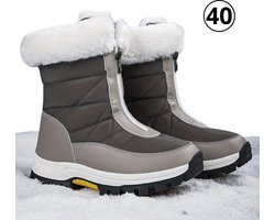 Nivard Snowboots Voor Dames - Sneeuwschoenen- Wintersport Sneeuwboots - Ski Gadgets - Maat 40 - Grijs