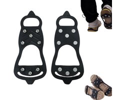 Schoenovertrekken - Sneeuwijzers - Antislip - Stijgijzers Voor Bergschoenen - Schoen Spikes - Crampons - Voor Dames Of Heren - Zwart - Maat 41-46