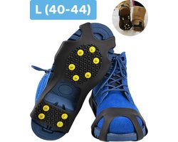 Snowsteps - Sneeuwijzers Spikes Voor Schoenen - Anti-Glij ijzers - Anti-Slip Zooltjes - Maat 40-44 - Zwart