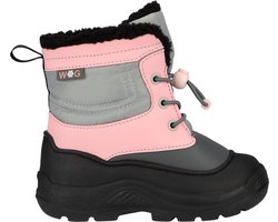 Winter-grip Snow Flake - Snowboots Junior Teddy - Zwart/Roze - maat 23